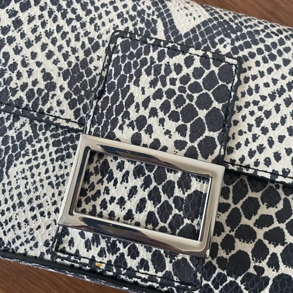 Faux Snakeskin Purse with Silver Details - Picture 2 of 5